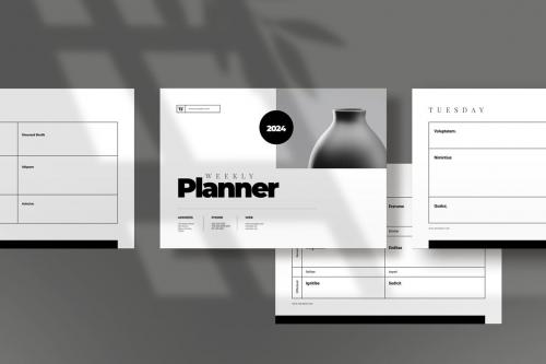 Weekly Planner Landscape Template