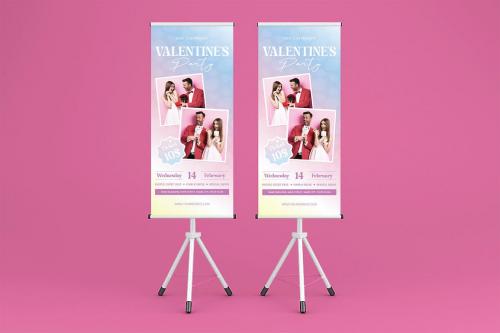 Valentine Party Roll Up Banner