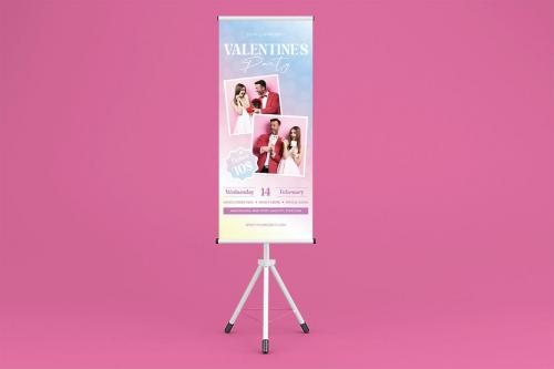 Valentine Party Roll Up Banner