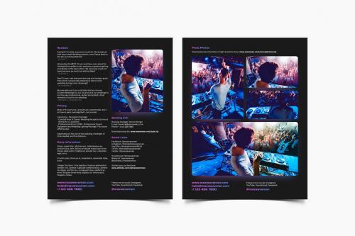 Dark DJ Press Kit and Resume Template