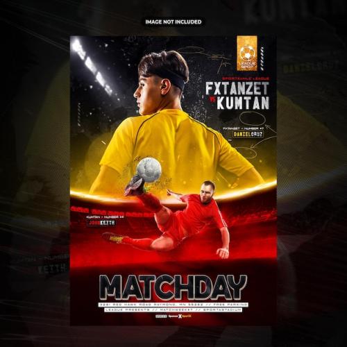 Psd Soccer Football Player Flyer Poster Template