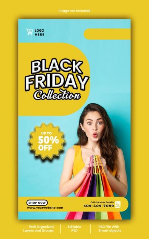 Psd Black Friday Fashion Social Media Story Design Template