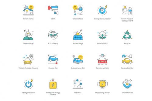 Deeezy - 88 Smart Technology Icons | Colorpop