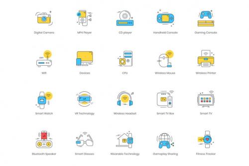 Deeezy - 88 Smart Technology Icons | Colorpop