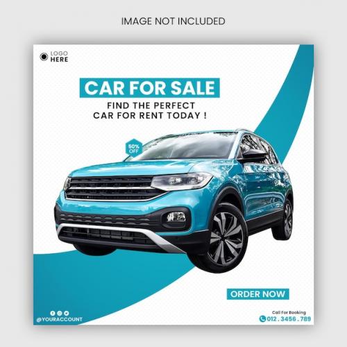 Automotive Car Rental Social Media Post Template