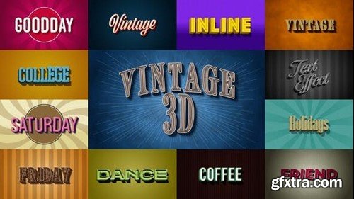 Videohive 3D Retro Vintage Titles 49997923