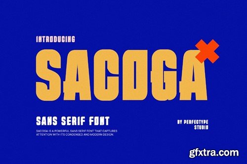 Sacoga Modern Futuristic Sans Serif Font VE252AL