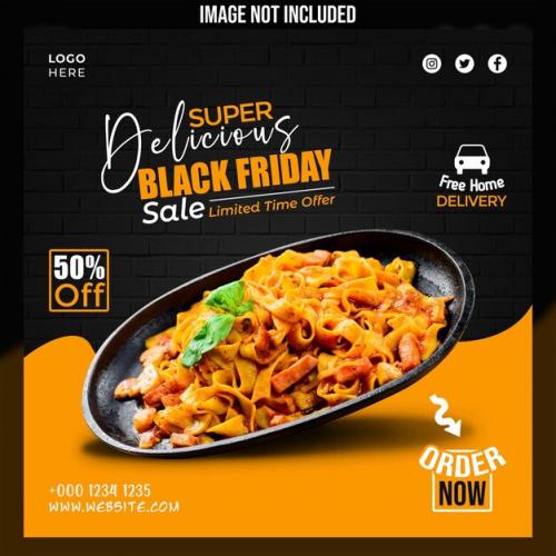 Black Friday Sale Social Media Promotion And Banner Post Design Template