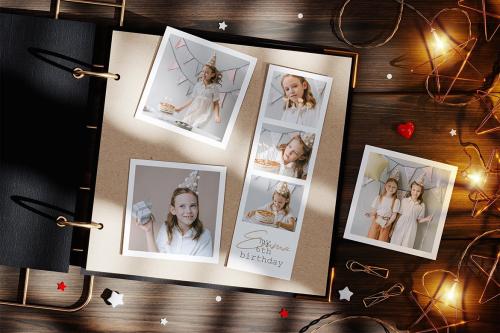 Set of Photo Cards Mockup