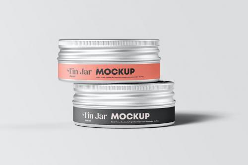 Metal Tin Jar Mock-up