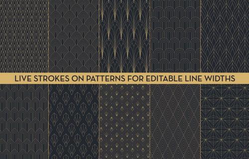 Delicate Art Deco Vector Patterns