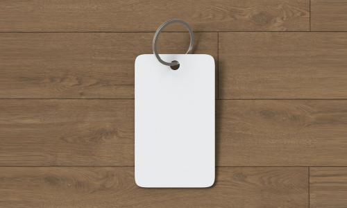 Plastic Keychain Branding Mockup Set