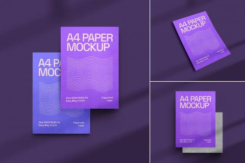 Minimal A4 Paper Branding Mockup Set