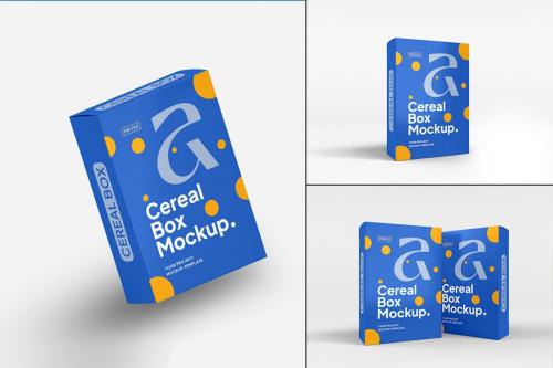 Cereal Box Packaging Mockup Set