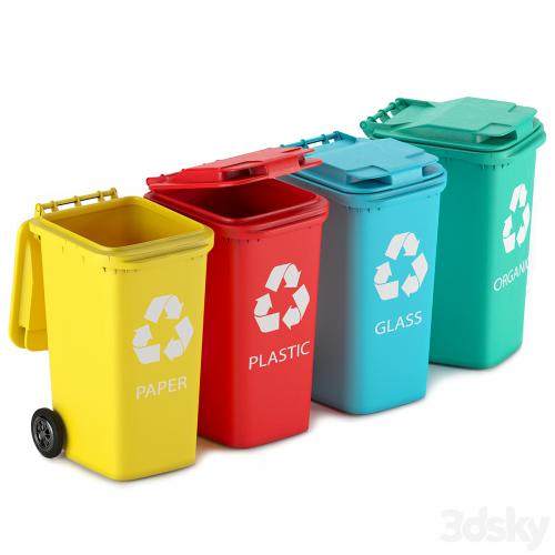 Waste bin, 240 l