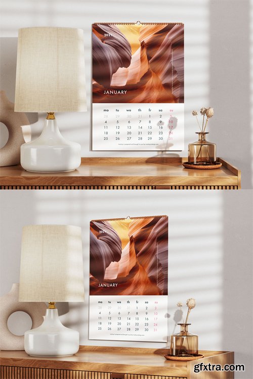 Hanging Wall Calendar PSD Mockups Templates