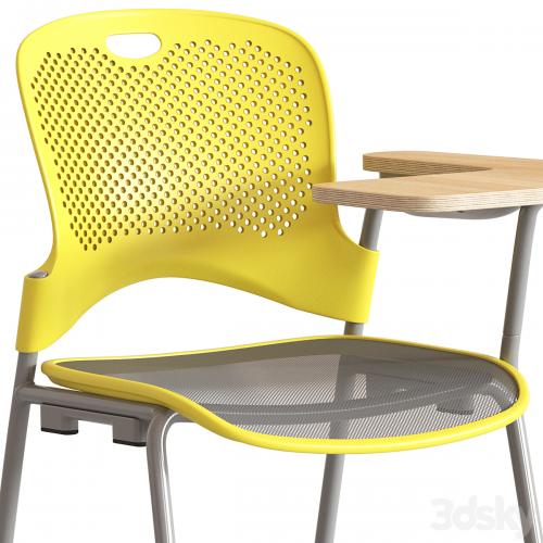 Herman Miller Caper Stacking Chair with table