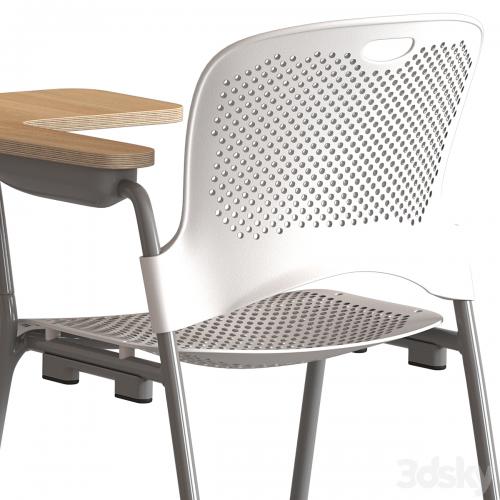 Herman Miller Caper Stacking Chair with table