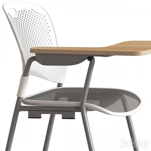 Herman Miller Caper Stacking Chair with table