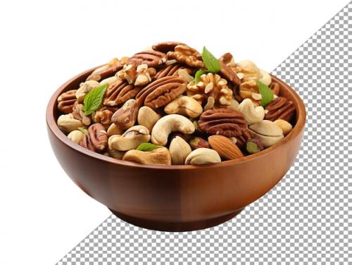 Isolated A Bowl Of Nuts With Transparent Background