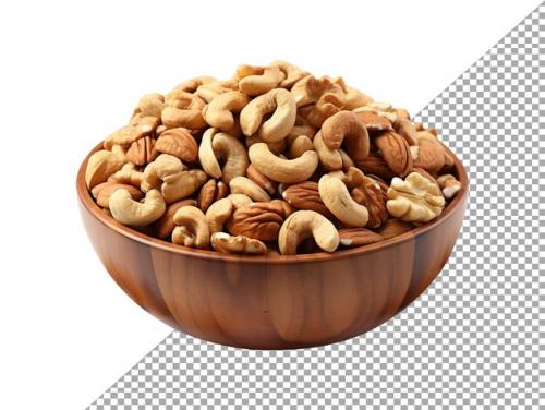 Isolated A Bowl Of Nuts With Transparent Background