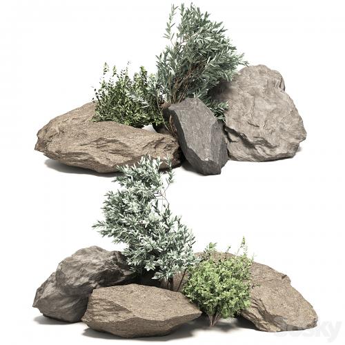 Stone + Bush Pack 6