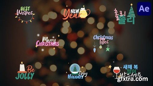 Videohive Colorful Christmas Titles for After Effects 50004734