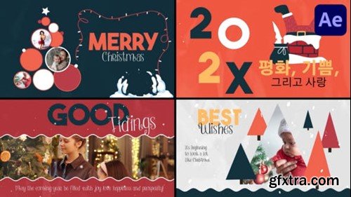Videohive Christmas Cartoon Typography Scenes for After Effects 49981019