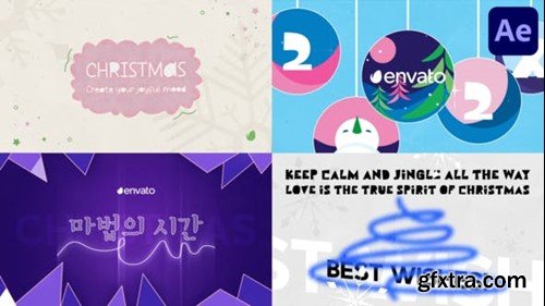 Videohive Christmas Typography for After Effects 49981220