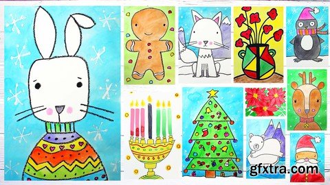 Udemy - Art Classes for Beginners: Draw & Paint 11 Holiday Projects