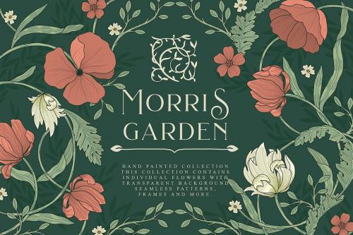 Morris Garden Collection Vector Flowers Floral