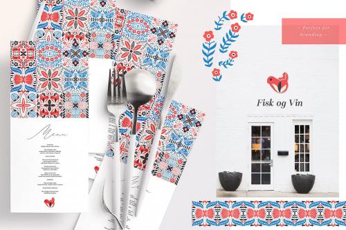 North Dream Collection Scandinavian Folk Patterns