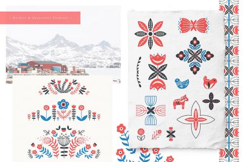 North Dream Collection Scandinavian Folk Patterns