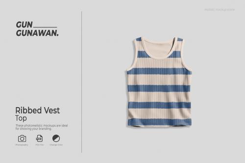 Ribbed Vest Top Mockup