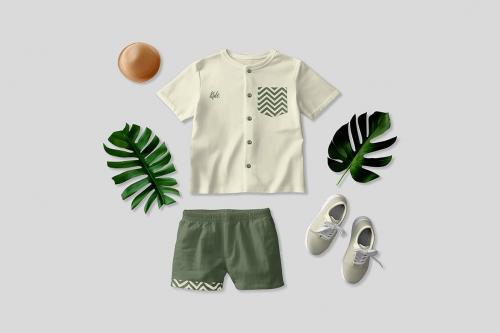 Kids Style Outfits Mockup