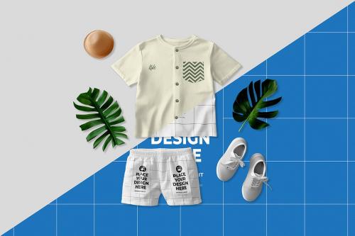 Kids Style Outfits Mockup