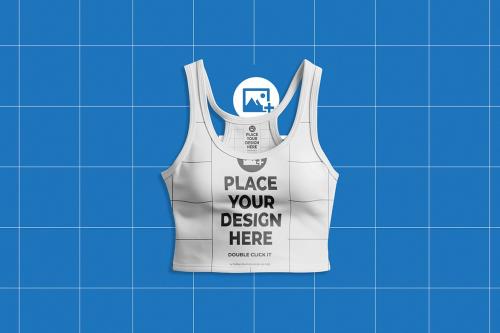 Cropped Vest Top Mockup