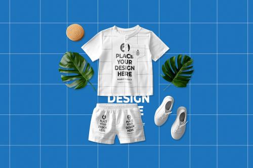 Kids Style Outfits Mockup