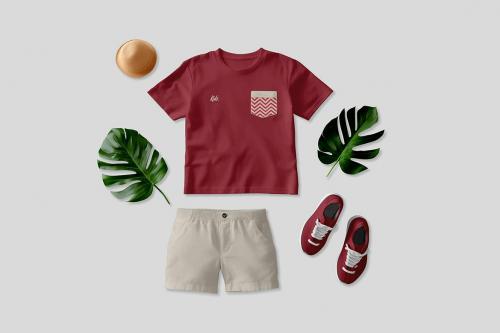 Kids Style Outfits Mockup