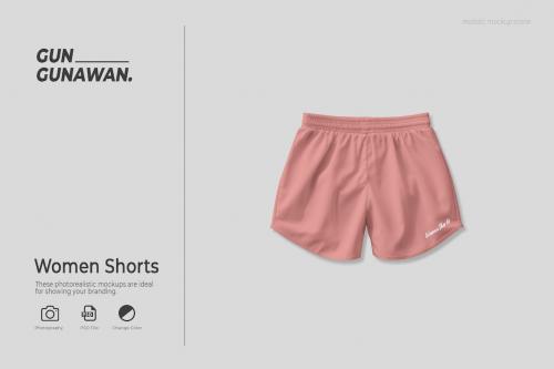 Women Sports Shorts Mockup