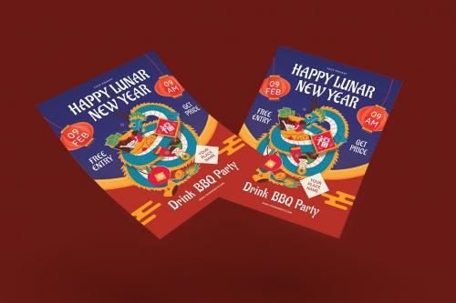 Lunar new year Flyer Template