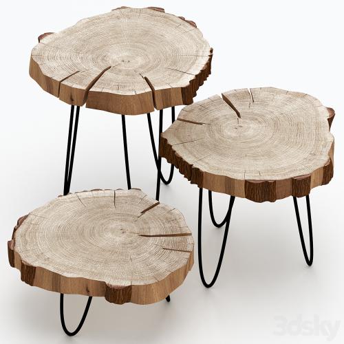 Coffee tables made of slab