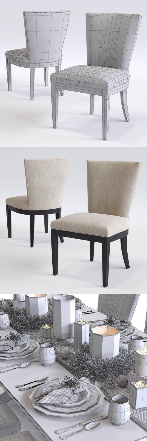 C & B Clayton Armchair & Winnetka Table