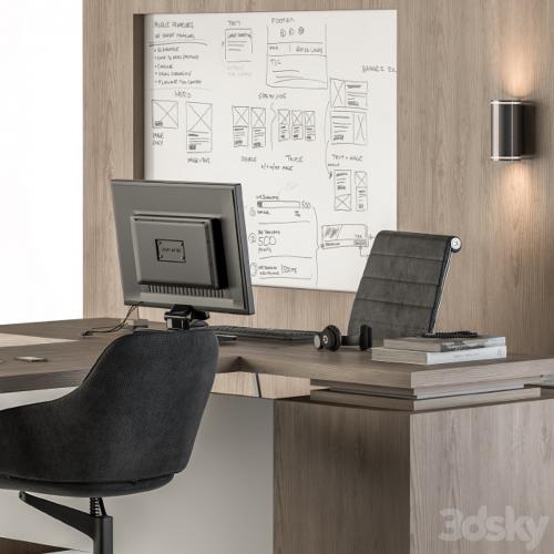 Office Furniture - Manager Set Table with Whiteboard 38