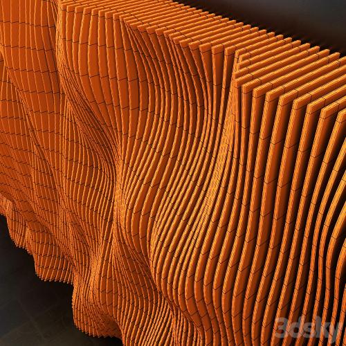 Parametric long panel hall n1 / Parametric long panel for hall 1