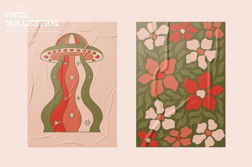 Vivid Posters Pattern Collection Groovy Boho