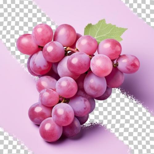 A Bunch Of Grapes With A Leaf On The Top Of It