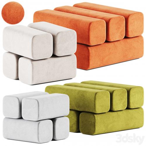 Drova Pouf 4 and 6 by Woo Furniture / Pouf