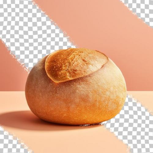 Circular Loaf Of Bread Set Against Transparent Background