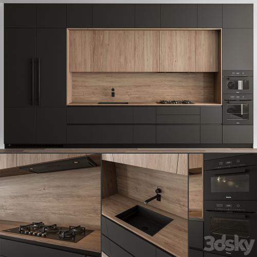 Kitchen Modern - Wood and Black 114